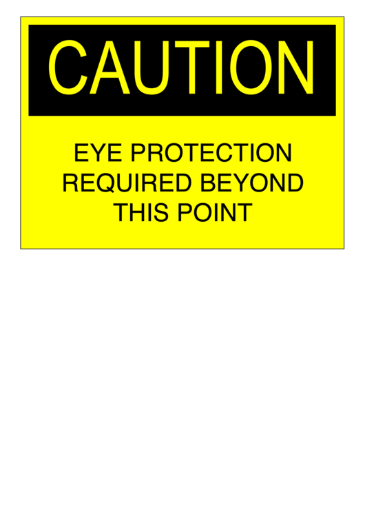 Eye Protection Required Sign Printable pdf