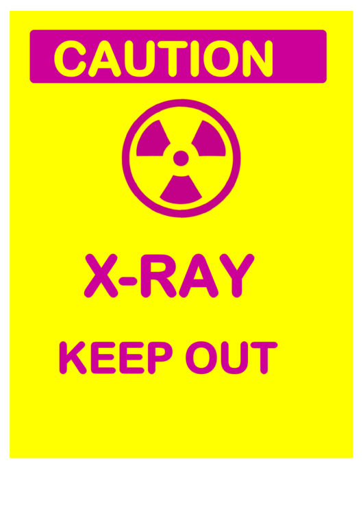 Caution X Ray Printable pdf