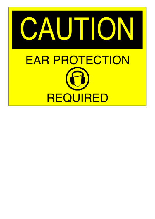 Ear Protection Required Sign Printable pdf