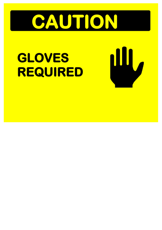 Gloves Required Sign Printable pdf