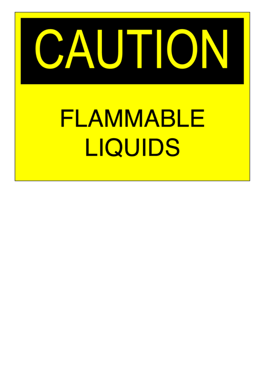 Flammable Liquids Sign Printable pdf