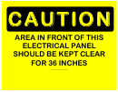 Electrical Panel Area Sign