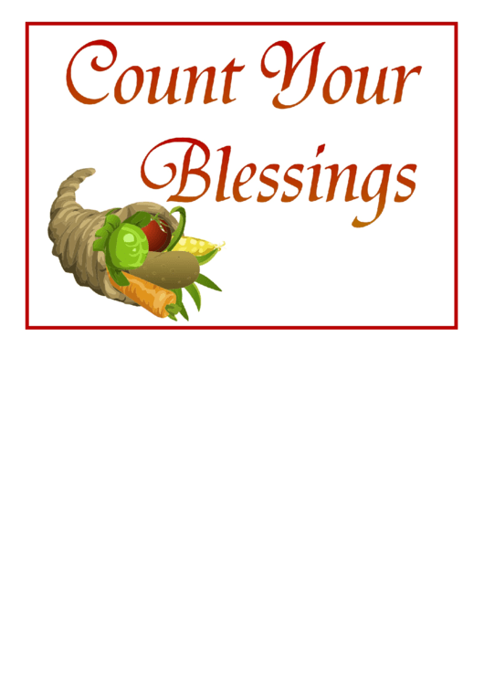 Count Your Blessings Flyer Template