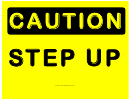 Step Up Sign Template