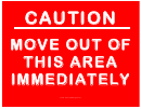 Move Out Of This Area Sign