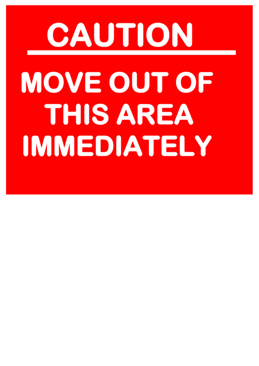 Move Out Of This Area Sign Printable pdf