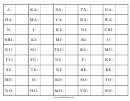 Japanese Alphabet Chart Template