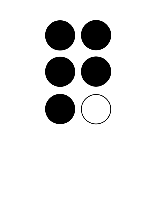 Braille Alphabet Chart - Letter Q Printable pdf