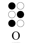 Braille Alphabet Chart - Letter O