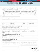 Nutrition Counseling Nutrition Assessment Form