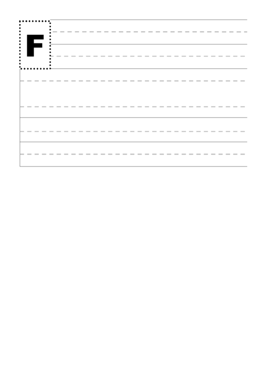 Alphabet Writing Practice Sheet For Preschoolers - F Printable pdf