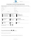 Personal Fitness & Nutrition Development Questionnaire Printable pdf
