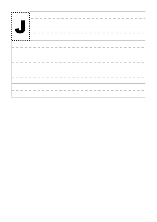 Alphabet Writing Practice Sheet For Preschoolers - J Printable pdf