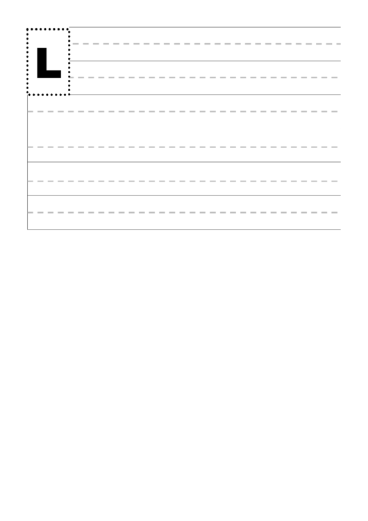 Alphabet Writing Practice Sheet For Preschoolers - L Printable pdf