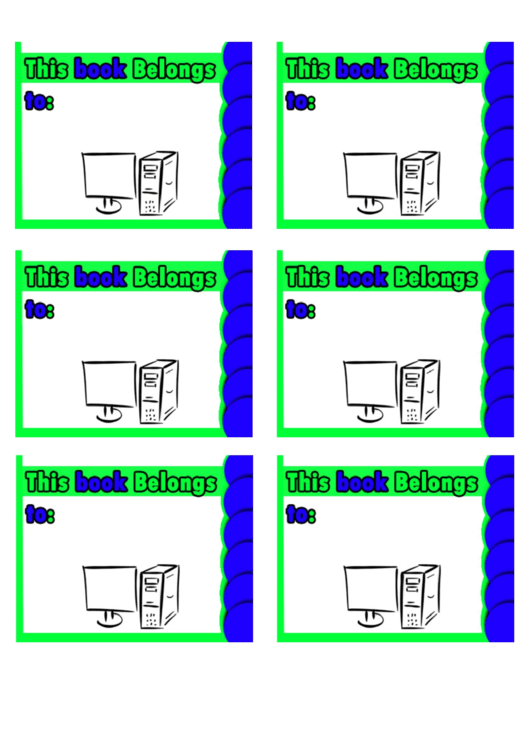 Technology Bookplates - Desktop Printable pdf