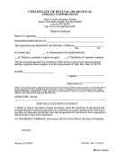 Form 21-325.01 - Certificate Of Revival Or Renewal Foreign Corporations December 2000