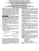 Arkansas Corporation Franchise Tax Report Form - Instructions