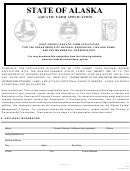 Aquatic Farm Application Form - State Of Alaska