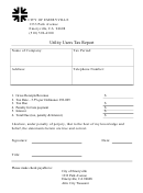 Utility Users Tax Report Form - City Of Emeryville, California
