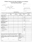 Sales And Sellers Use Tax Return Form - Cullman County