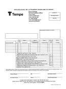 Privilege (Sales), Use And Transient Lodging (Bed) Tax Report Form - City Of Tempe Printable pdf