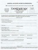 Municipal And School Income Tax Registration Form