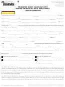 Fillable Promoter Event Contract With Boxing Or Martial Arts Participant And/or Manager Form - 1999 Printable pdf