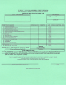 Business And Occupational Tax Form - The City Of Follansbee, West Virginia