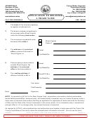 Form Nr-3 - Application To Register A Trade Name