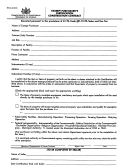 Exempt Purchaser's Certification Construction Contract Form