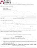 Student Information Form For Undergraduate Non-degree Seeking Students