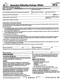Form 597-E - Nonresident Withholding Exchange Affidavit Printable pdf