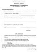 Amended Articles Of Organization Form - Limited Liability Company - 2000
