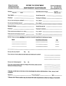 New Resident Questionnaire Form - Income Tax Department - Evendale - Ohio