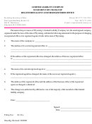 Fillable Limited Liability Company Statement Of Change Of Registered Agent And/or Registered Office - Wyoming Secretary Of State - 2006 Printable pdf