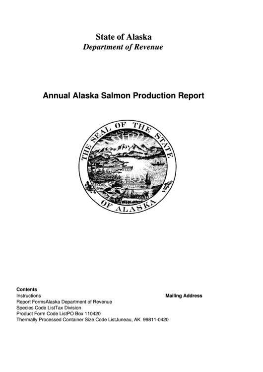 Form 04-561 - Annual Alaska Salmon Production Report - 2007 Printable pdf