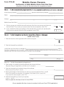 Form Ptr-2b - Mobile Home Owners - Verification Of 2005 Mobile Home Park Site Fees