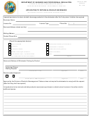 Dbpr Form Ab&t 4000a-015 - Application To Return Alcoholic Beverages December 2003