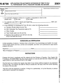 Form Ri-8736 - Application For Automatic Extension Of Time To File - 2001
