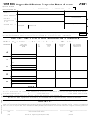 Form 500s - Virginia Small Business Corporation Return Of Income - 2001