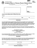 Form 920-97 - Information Report Of Personal Property Business Status