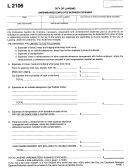 Form L 2106 - Unreimbursed Employee Business Exoenses - City Of Lansing