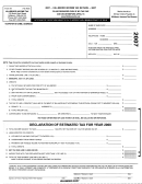 Hillsboro Income Tax Return Form - 2007 - State Of Ohio Printable pdf