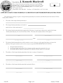 Form 104-lpf - Application Form For Foreign Limited Partnership Registration