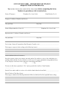 Request Form For Letter Ruling - New York Department Of Finance