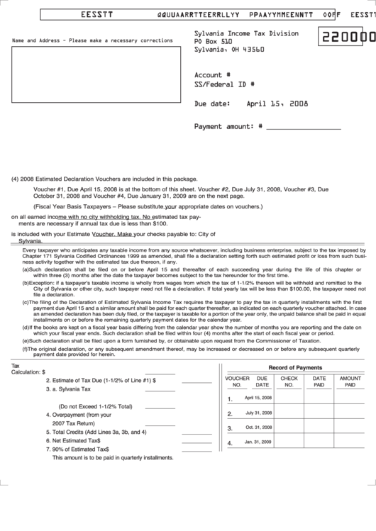 Quarterly Taxes