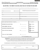 Quarterly Payment Form On Declaration Of Estimated Income