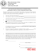 Out-of-state Financial Institution Amended Application For Registration Form - Office Of The Secretary Of Texas State Corporations Section