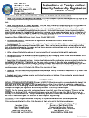 Form Llp 2007 - Foreign Limited Liability Partnership Registration Package Of Forms With Instructions - State Of Nevada