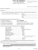 Form 101 - City Of Shively Legal Form